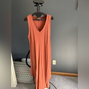 Rust cotton dress